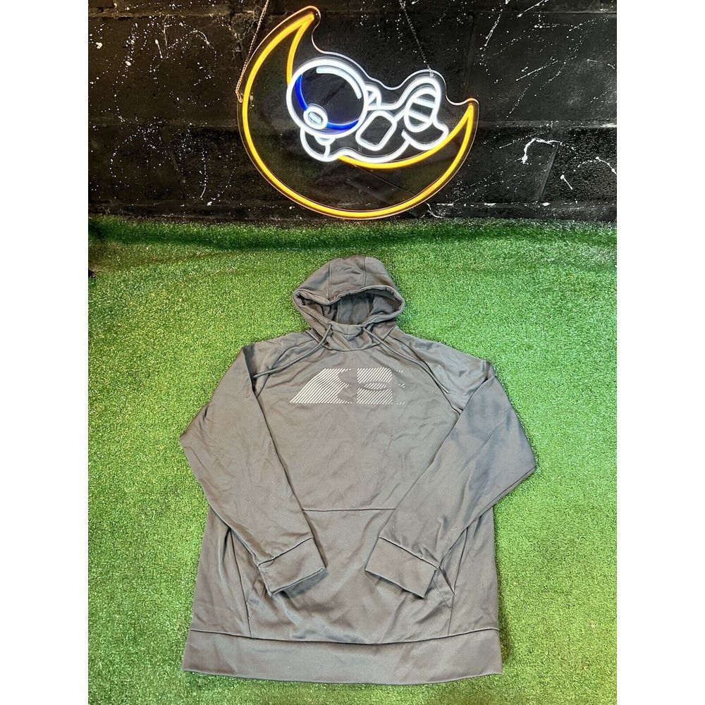 Under Armour Mens Gray Long Sleeve Pullover Hoodie Sweatshirt Size Medium